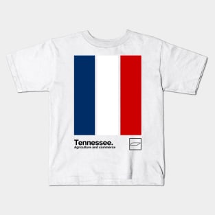 Tennessee Flag // Original Aesthetic Colors Artwork Design Kids T-Shirt